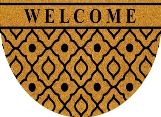 Входен Килим Кокосово Дърво 40x60 Полукръг Welcome1