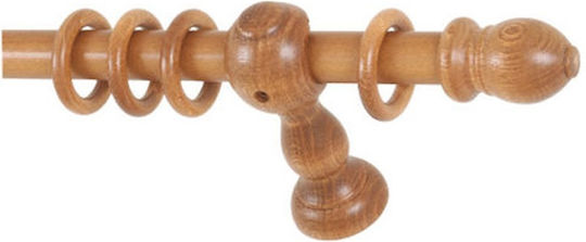 Wooden Curtain Pole Oem Φ35 Honey 140cm