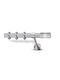 Metallic Curtain Pole Enis Monika Nickel Matte Chrome 160cm