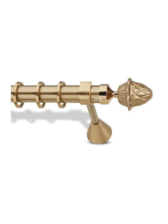 Metallic Curtain Pole F35 Enis Koukouna Matte Finish 160cm Double Rail