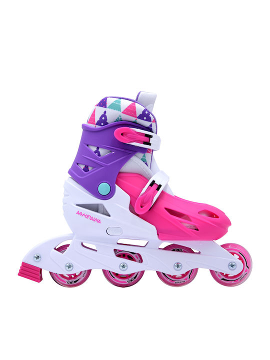 3K Medical Line S.A. Inline Αυξομειούμενα Rollers Φούξια Παιδικά