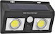 Lampa Montat pe perete Lampă Solară 600lm Alb Rece 6000K cu Senzor de Mișcare IP65 8bucx4.5buccm