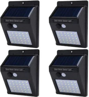 Set 4 Lămpi Solare 0.55W cu Senzor de Mișcare 12.4bucx9.5bucx4.7buccm