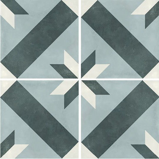 Fliese Epoque Marmetta Flora Cenere 20x20 cm