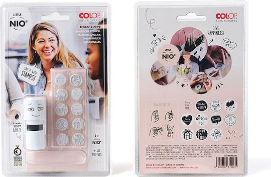 Σετ Σφραγίδα 10 Διαφορετικά Σχέδια English Craft Colop Little Nio Nil011