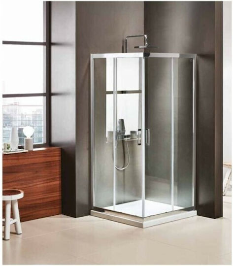 Axis Corner Entry Cx 80 Clear Τετράγωνη Γωνιακής Εισόδου Καμπίνα Ντουζιέρας 2 Σταθερά & 2 Συρόμενα Φύλλα Axis Corner Entry Cx 80 Clear Τετράγωνη Γωνιακής Εισόδου Καμπίνα Ντουζιέρας 2 Σταθερά & 2 Συρόμενα Φύλλα