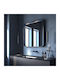 Oglindă De Baie Suspendată Iron Pătrat 80x80 Cm Negru