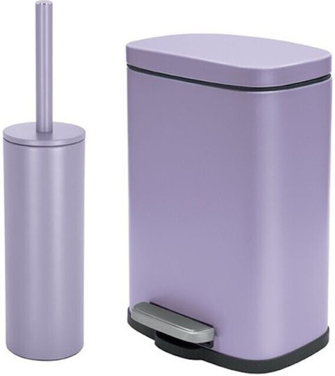 Σετ Κάδος Πεντάλ 5 Lt & Πιγκάλ Spirella Akira Lavender Σετ Κάδος Πεντάλ 5 Lt & Πιγκάλ Spirella Akira Lavender