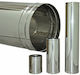Chimney Pipe Chimney Tube Diameter 80mm Length 100cm 1m Inox Single Wall