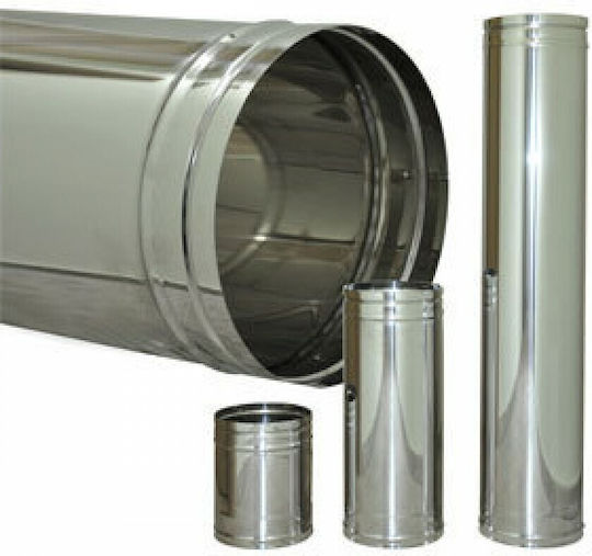 Chimney Pipe Chimney Tube Diameter 80mm Length 100cm 1m Inox Single Wall