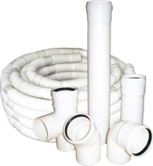 Groppalli 10dfv4 Antivânt Terminal Vertical Inox Tub De Coș De Fum Alb Pph Φ100