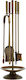 Zogometal Bronze Ash Bucket Stand Holder Set