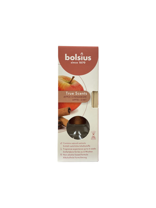 Home Fragrance Diffuser 45ml True Bolsius Sticks Apple & Cinnamon