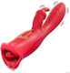 Kinksters 3-in-1 Pleasure Vibrator Kaninchen Rot