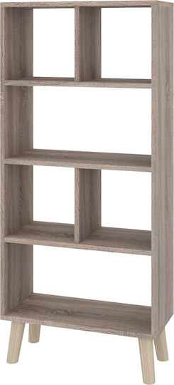 Bookcase Polka-12 Truffle 54.80x25x123