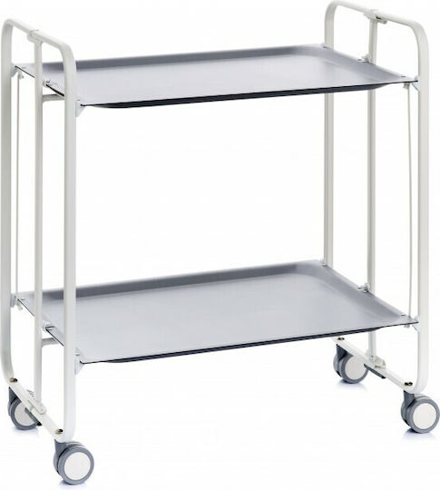 Folding Aluminum Trolley Matt Grey Pantone 66x43x72cm