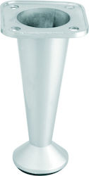 100mm Metal Table Legs Nickel Matte