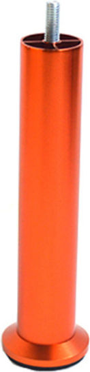 Jgs S.a O-7065 Metallic Cylindrical Furniture Leg Orange Height 20cm
