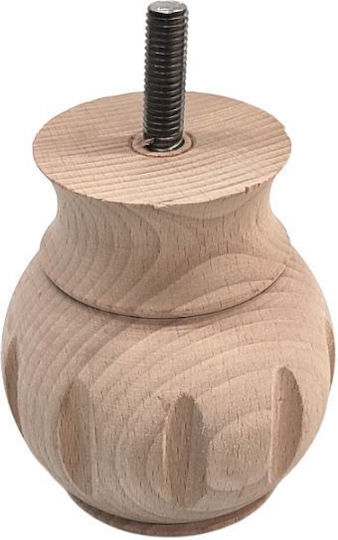 Jgs S.a 8974 Дървен Мебелен Крак Извит Височина 10cm