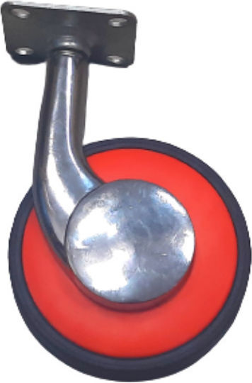 Jgs S.a Sf214 Roată Din Plastic Roșie Cu Bază Metalică Înălțime 12cm