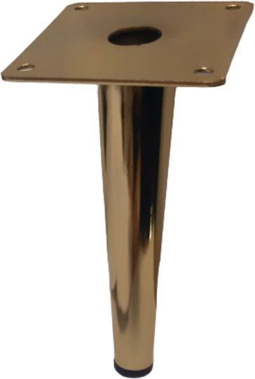 Jgs S.a To-206 Metallic Cylindrical Slanted Furniture Leg Gold Nickel Height 15cm