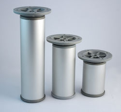 Möbelbein 10cm Aluminium Runde Φ40 Möbelbein 10cm Aluminium Runde Φ40