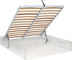 Orthopädisches Bettgestell Mit Dichten Latten Für Die Aufbewahrung Mechanismus Doppelbett 150x200cm