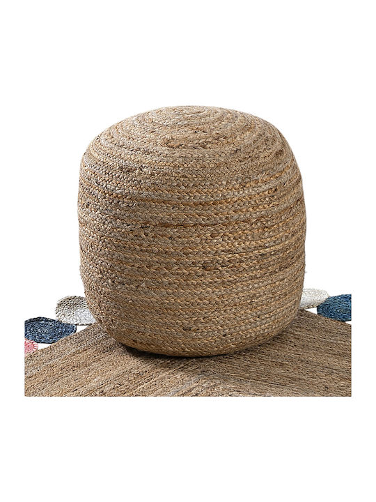 Fotoliu Puf Handmade 45x45x40 Trunk Natural Iută Naturală Kougioumtzidis Home