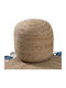 Fotoliu Puf Handmade 45x45x40 Trunk Natural Iută Naturală Kougioumtzidis Home