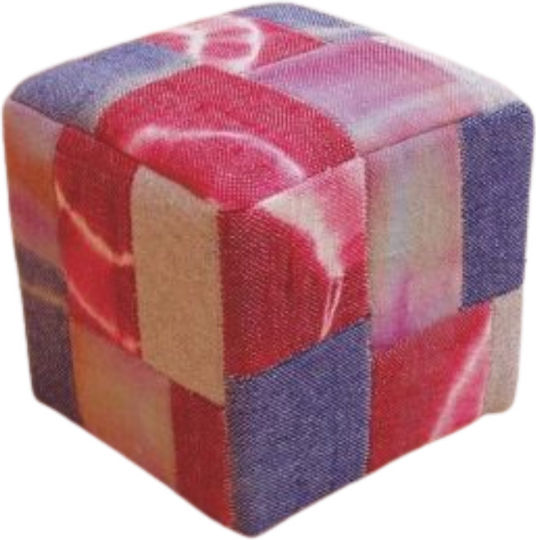 Pouf Scaun Fotolii Puf Jgs S.a Multicolor Patchwork-20 Stool-052 45x45x45cm