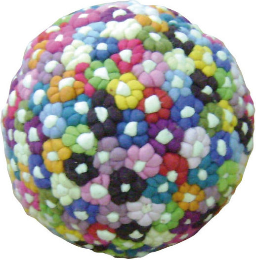 Pouf Hocker Pouf Jgs S.a Blumenbälle Teppich Pouf Mehrfarbiger Hocker-065 Φ45cm