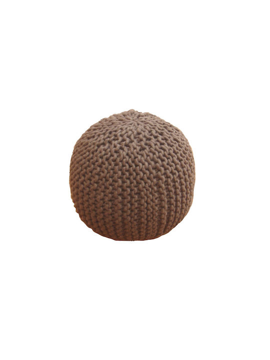 Pouf Σκαμπο Πουφ Jgs S.a Hk-3 Pouf Καφέ Stool-015 45x45cm