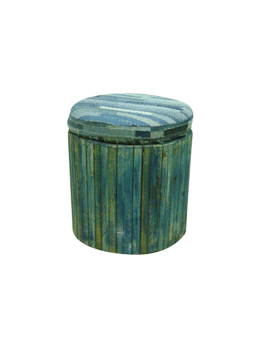 Pouf Σκαμπο Πουφ Jgs S.a Μπλε Vj-118a Stool-044 50x40x40cm