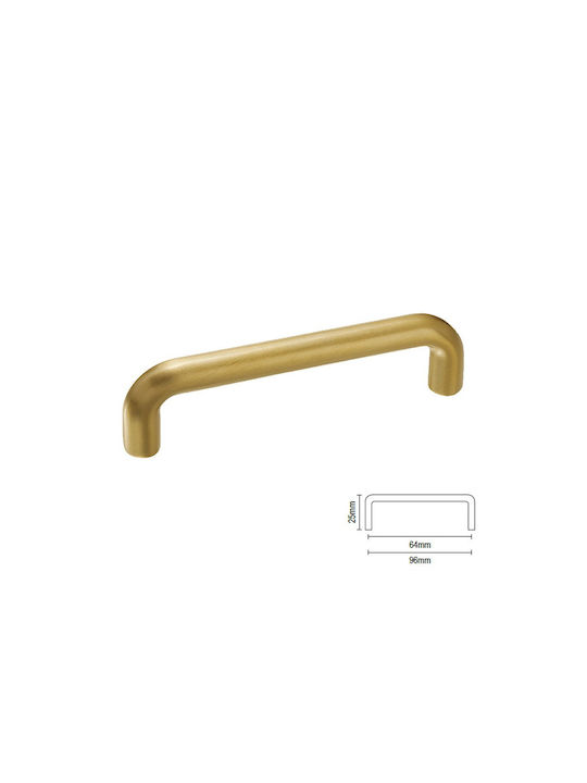 Mânere Pentru Mobilier Viometale 05 Auriu Mat 96 Mm