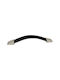 Mâner Mobilier Viometale 05.81 Nichel – Piele Neagră 96mm