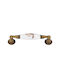 Porcelain Handle Brown Flower Import Hellas Art.2060 96mm Bronze 160-0036#2060#