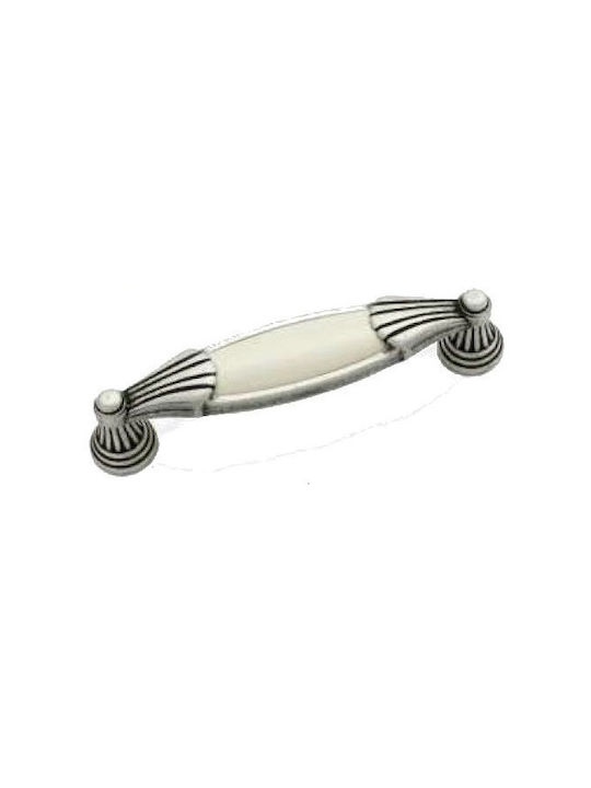 Handle Giusti Porcelain Art.28m 96mm Old Silver 233-28m010015a