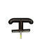 Plastic Latch Φ7 Brown Round Window Handles Screw Centers 43mm