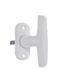 Aluminium Fenstergriff F7 Weiß