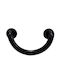 Italian Brass Front Door Handle Nestori 10549-arg1 Black Matte Size 17.0cm