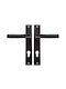 Oramis 18-006 Front Door Lever Black Plate Pair