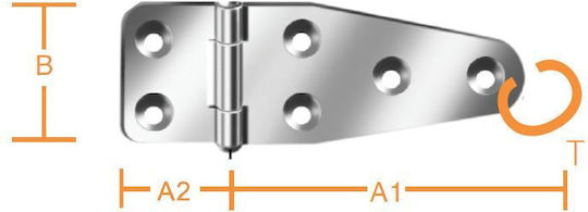 Vormann Stainless Steel Hinge 80 X 30 X 37 X 1.5mm