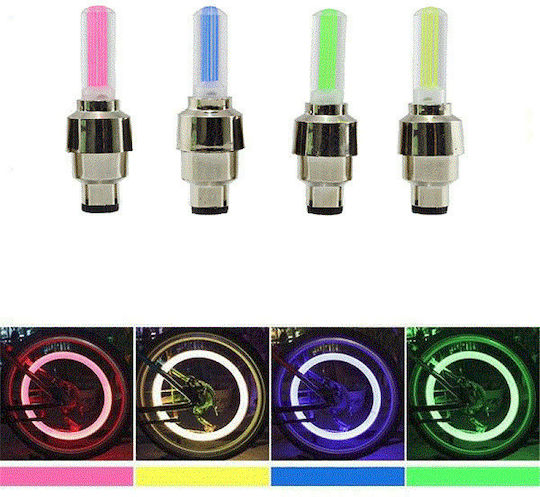 Bicycle Valve Cap Led 6cm 2pcs SF033 Blue/Green/Purple/Yellow