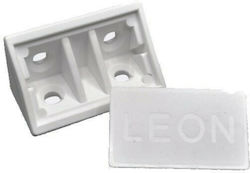 Shelf Bracket With Cover Plastic Leon 20x20x40mm 100pcs White 134-03202040bi Shelf Bracket With Cover Plastic Leon 20x20x40mm 100pcs White 134-03202040bi