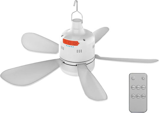 Deckenventilator 44.45cm mit Licht und Fernbedienung Weiß