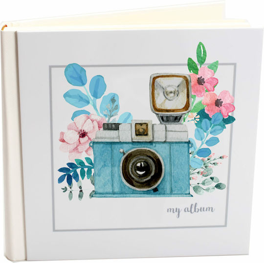My Album Camera Vintage Light Blue Rice Paper 30x30cm Album Box 80 Pages