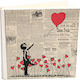 My Album Heart & Girl Newspaper Boho Style Rice Paper 30x30cm Album Box 80 Pages