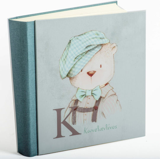 My Album Bear Boho Style Name Konstantinos Photo Album with Rice Paper 30x30cm Album Box 120 Pages