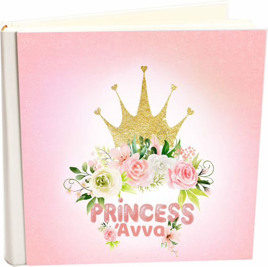 My Album Collection Leatherette Princess Crown Name Anna Photo Album with Rice Paper 30x30cm Storage Box 120 Pages
