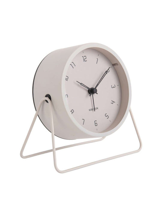 Tabletop Alarm Clock Stark Ka5952wg Φ13.5x6.5x13cm Warm Gray Karlsson Metal